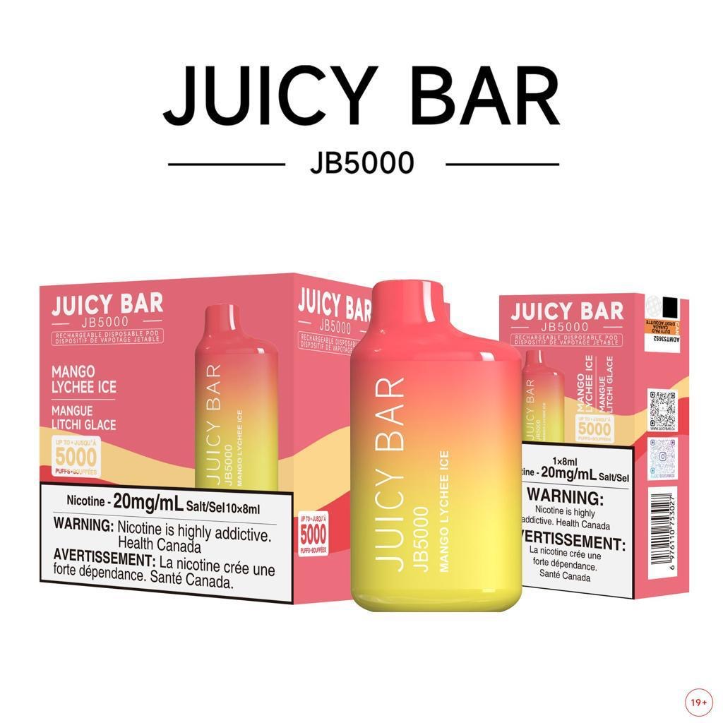 MANGO LYCHEE ICE - JUICY BAR JB5000 - 10PC/BOX