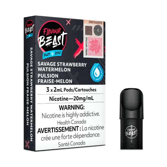 Savage Strawberry Watermelon - Flavour Beast Pod Pack - 20mg - EXCISED