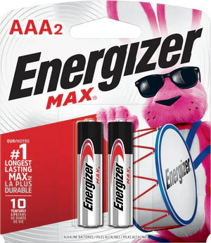 ENERGIZER - AAA 2 PACK - BATTERY