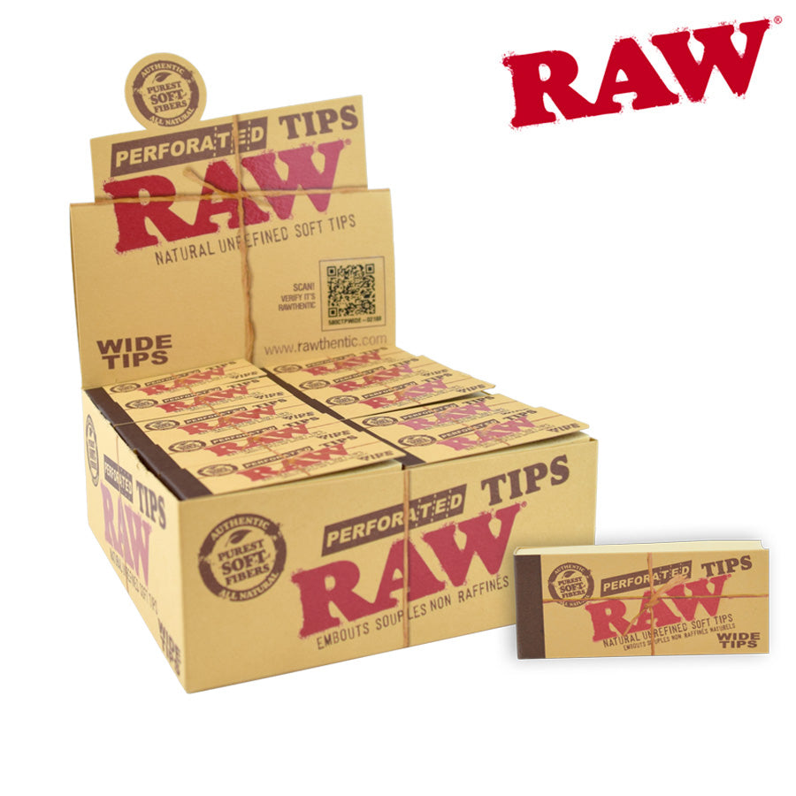RAW Classic Tips - Wide Soft Perforated